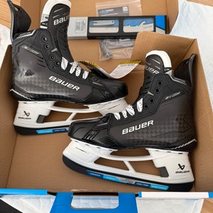 Black 2024 Bauer Supreme Shadow Hockey Skates Wide Width 8 (New)