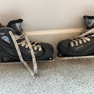 Black 2011 CCM U+ 08 Hockey Skates Regular Width 8 (Used)