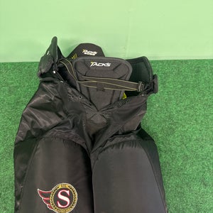 Black CCM Tacks 5092 Hockey Pants Ottawa Senators Pro Stock (Used) | Senior Medium