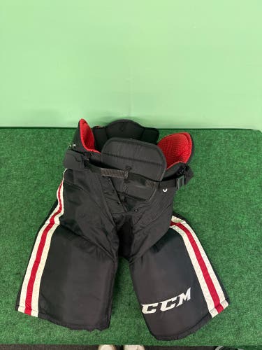 Black & Red CCM HP45 Hockey Pants NHL Pro Stock (Used) | Senior Medium
