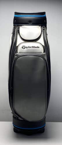 Taylormade SIM Staff Bag White/Black/Blue  6-Way Divide Single Strap Golf Bag