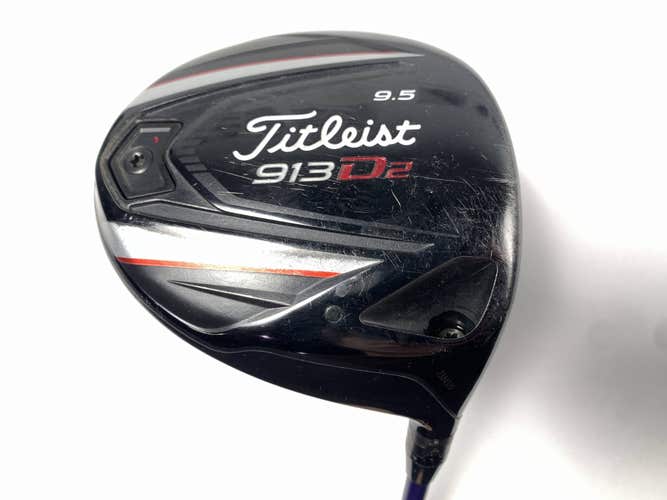 Titleist 913 D2 Driver 9.5* Mitsubishi Rayon Diamana S+62x5ct 62g Stiff RH
