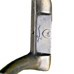 Shriners Scimitar Crescent Logo Brass Putter RH Steel 34.5" Vintage Grip Rare