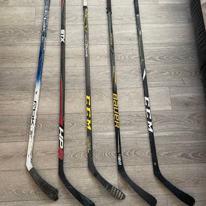 (SEE DESCRIPTION) Intermediate CCM, RBK, BAUER Right Handed Hockey Stick 65 Flex (Used)