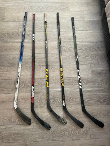 Intermediate CCM, RBK, BAUER Right Handed Hockey Stick 65 Flex (Used)
