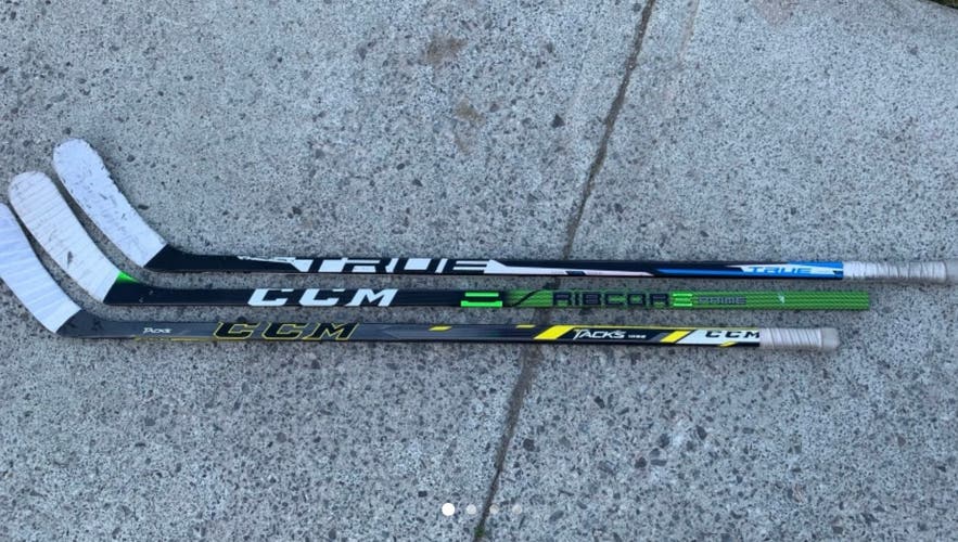 Junior Right Handed Hockey Stick Lot - TRUE & CCM