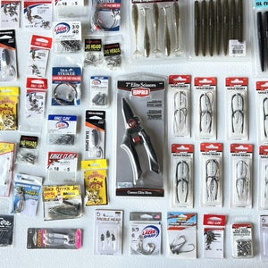 Fishing Tackles Assortment 50 Pieces Scissors, Baits, Hooks... INV #349