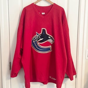 Authentic Jofa Vancouver Canucks West Coast Express Practice Red Jersey Size 58