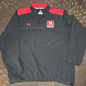 Maryland Terrapins Football Team Issued 1/4 Zip Pullover Light Jacket XL