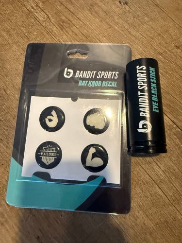 Eye black and bat decals