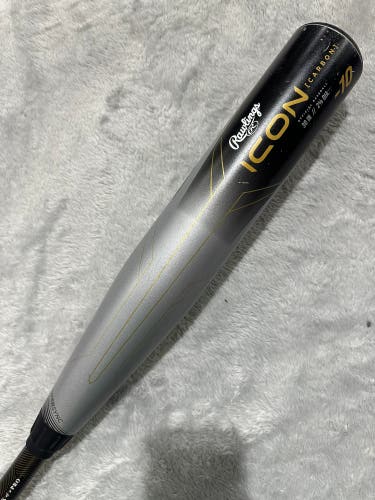 2023 Rawlings Icon Composite Bat USABat Certified (-10) Composite 20 oz 30" (Used)