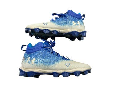 Used Under Armour Adult FB Cleats Royal Blue And White Senior 8.5 11873-C000230871