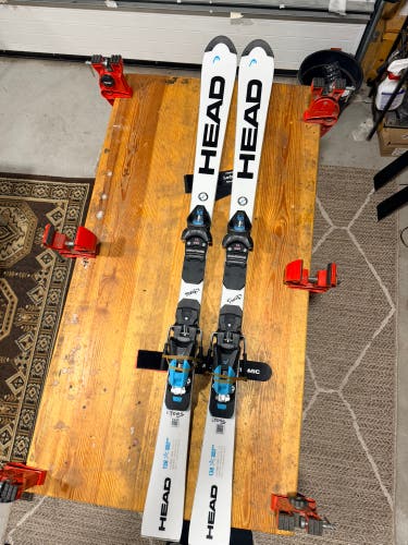 HEAD WC Rebels E.SL RD 138 cm Racing Skis With Bindings (Used)