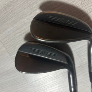 (2-pack)Titleist Vokey SM8 Jet Black Right Handed Wedge Stiff Flex 48 and 56 Degree Steel Shaft(used