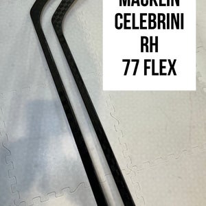 Senior(2x)Right Macklin Celebrini 77 Flex Pattern ProBlackStock™ Unbranded Pro Stock Hockey Sticks