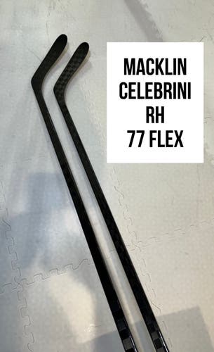 Senior(2x)Right Macklin Celebrini 77 Flex Pattern ProBlackStock™ Unbranded Pro Stock Hockey Sticks