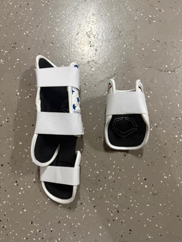 White Senior EvoShield Elbow Guard Shin Guards (New)