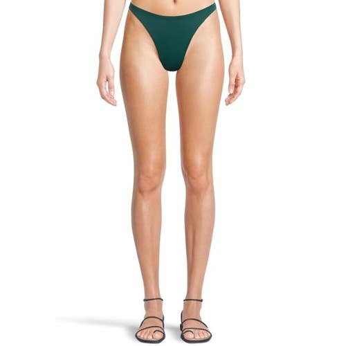 L*Space Leilani Bikini Bottom Women's Medium Deep Teal Stretch Swimwear JZZ1010