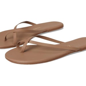 TKEES Riley Sandals Women's US 11 Beachbum Brown Leather Slip-On Slide VER1338