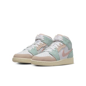 Nike Air Jordan 1 Mid DZ5361-100 Sneakers Kids 7 Pink Oxford Casual Shoes HTAT78