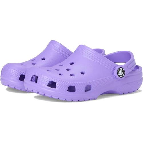 Crocs Classic 206991-5AJ Clogs Kids 1 Galaxy Purple Slip-On Casual Shoes VER1295