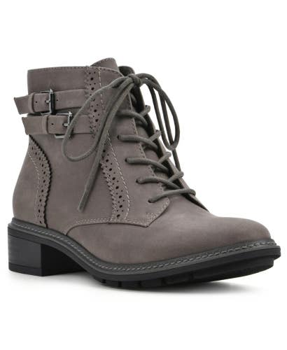 Cliffs by White Mountain Elibeth Boots Women's 8.5 Charcoal Ankle Bootie ZAP2177