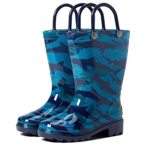 Western Chief 24126217P Toddler US 5 Blue Camo Shark Pull On Rain Boots JOBB2140