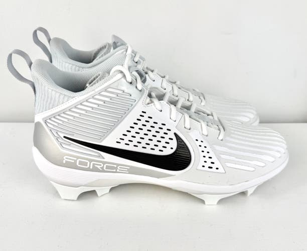 new men's 12.5 Nike Force Savage Pro 3 White Football Cleats DA5453-104