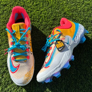 White Men's Size 13.0 (W 14.0) Adult Nike X RBI alpha huarache elite 3 Low Top  Molded Cleats (NEW)