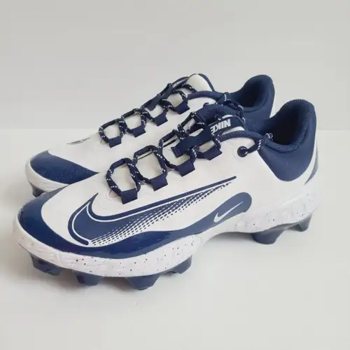 Nike Alpha Huarache Elite 4 Low MCS Baseball Cleats FD6255-107 Size 9.5 White