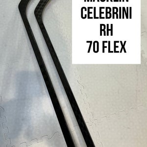 Senior(2x)Right Macklin Celebrini 70 Flex Pattern ProBlackStock™ Unbranded Pro Stock Hockey Sticks