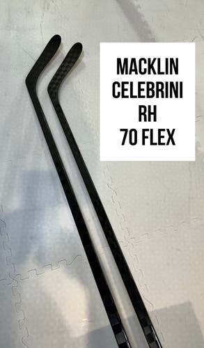 Senior(2x)Right Macklin Celebrini 70 Flex Pattern ProBlackStock™ Unbranded Pro Stock Hockey Sticks
