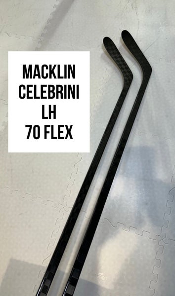 Senior(2x)Left Macklin Celebrini 65 Flex ProBlackStock™ Unbranded Pro Stock Hockey Sticks