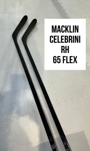 Senior(2x)Right Macklin Celebrini 65 Flex Pattern ProBlackStock™ Unbranded Pro Stock Hockey Sticks
