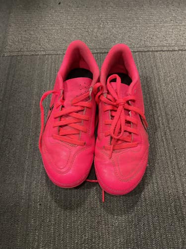 Used Nike TIEMPO CLEATS Soccer Cleats Pink Junior 04 11614-S000230145