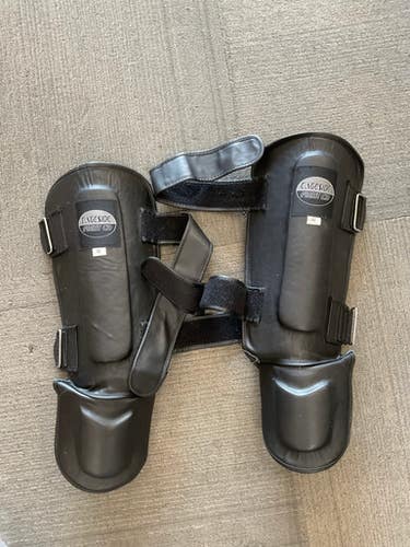 Used CAGESIDE FIGHT CO Martial Arts Shin Pads Black MD 11614-S000230114