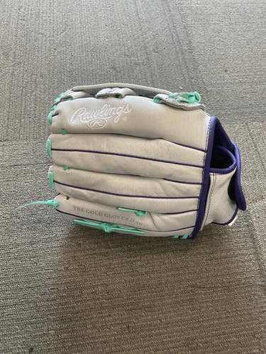 Used Rawlings FAST PITCH SOFTBALL BB/SB Glove RH Throw Grey 12" 11614-S000230110