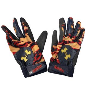 Used Under Armour BB/SB Batting Gloves Navy Blue SM 11760-S000087201