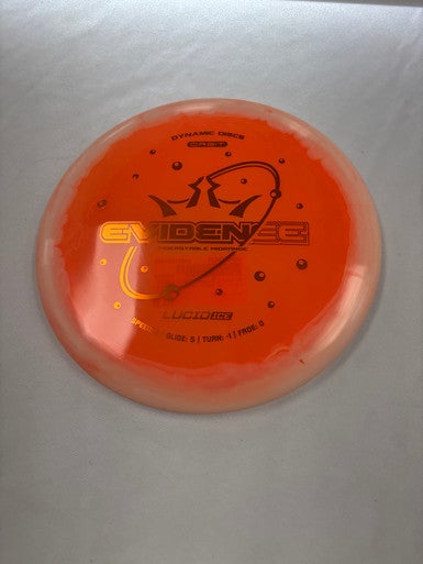 Used Dynamic Discs ORBIT LUCID ICE EVIDENCE Disc Golf Driver Orange 11490-S000268624