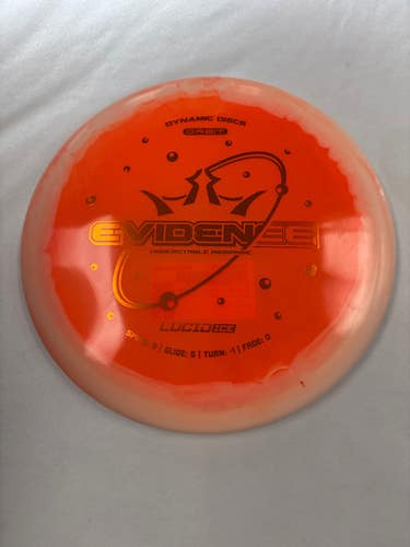 Used Dynamic Discs ORBIT LUCID ICE EVIDENCE Disc Golf Driver Orange 11490-S000268626