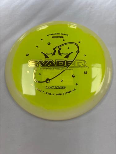 Used Dynamic Discs ORBIT LUCID ICE EVADER Disc Golf Driver Yellow 11490-S000268617
