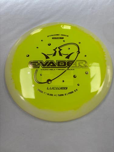 Used Dynamic Discs ORBIT LUCID ICE EVADER Disc Golf Driver Yellow 11490-S000268613