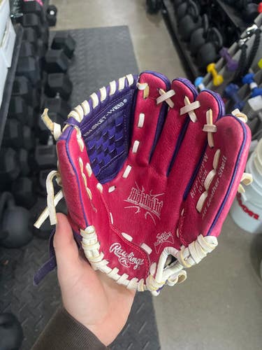 Used Rawlings HIGHLIGHT HFP10PPW BB/SB Glove RH Throw Purple 10" 11605-S000207167