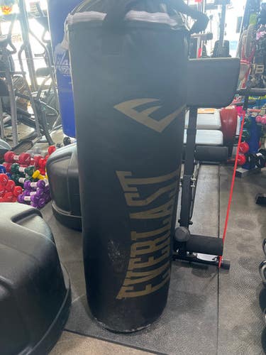 Used Everlast 60LB HEAVY BAG Boxing Heavy Bag Black 60 lb 11605-S000212419