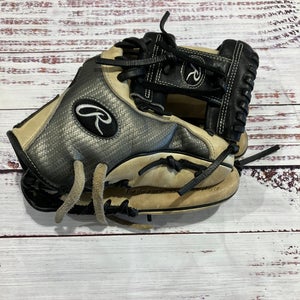 Silver Rawlings Heart of the Hide RH Infield Baseball Glove 11.5" (Used)