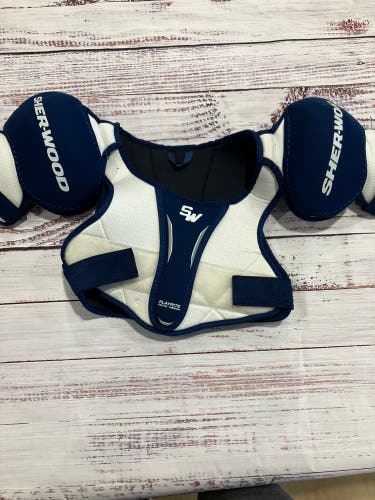 Medium Youth Sher-Wood PlayRite Shoulder Pads (Used)