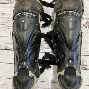 Black Intermediate Under Armour Catcher's Leg Guard (Used)