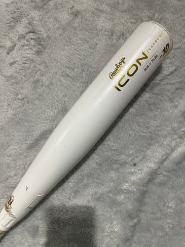 2024 Rawlings Icon Composite Bat USSSA Certified (-10) Composite 19 oz 29" (Used)
