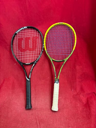 *Tennis Racquet: Two; Wilson Blade Series 26, Prince Rebel 95