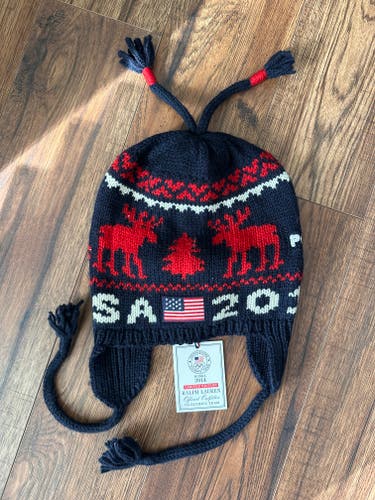 Olympics Team USA Ralph Lauren 2014 Limited Edition Reindeer Hat Beanie Sz L/XL